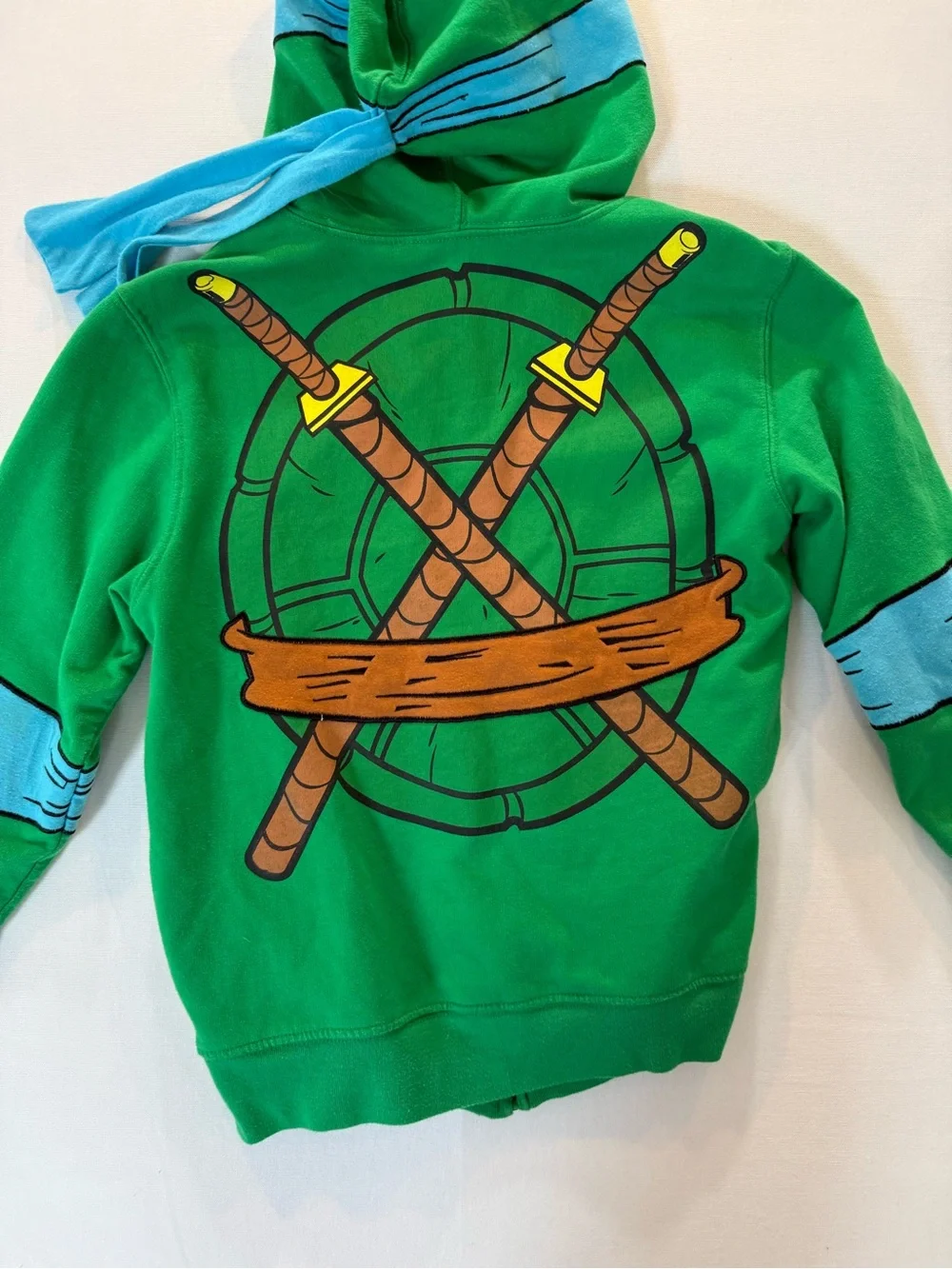 Nickelodeon Green Hooded Turtle Jacket with Blue Mask and Yellow Shell